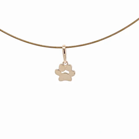 zawieszka łapka mini, wisiorek psia łapka złota, biżuteria motyw łapka, delikatna zawieszka złota, biżuteria minimalistyczna, wisiorek z połyskiem, design biżuterii zwierzęcy
