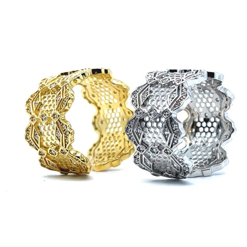 Przejdź do produktu Orientalny pierścionek srebrny z misternym, ażurowym wzorem