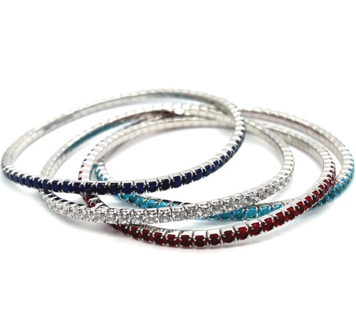 Przejdź do produktu Srebrna bransoletka tenisowa, elastyczna