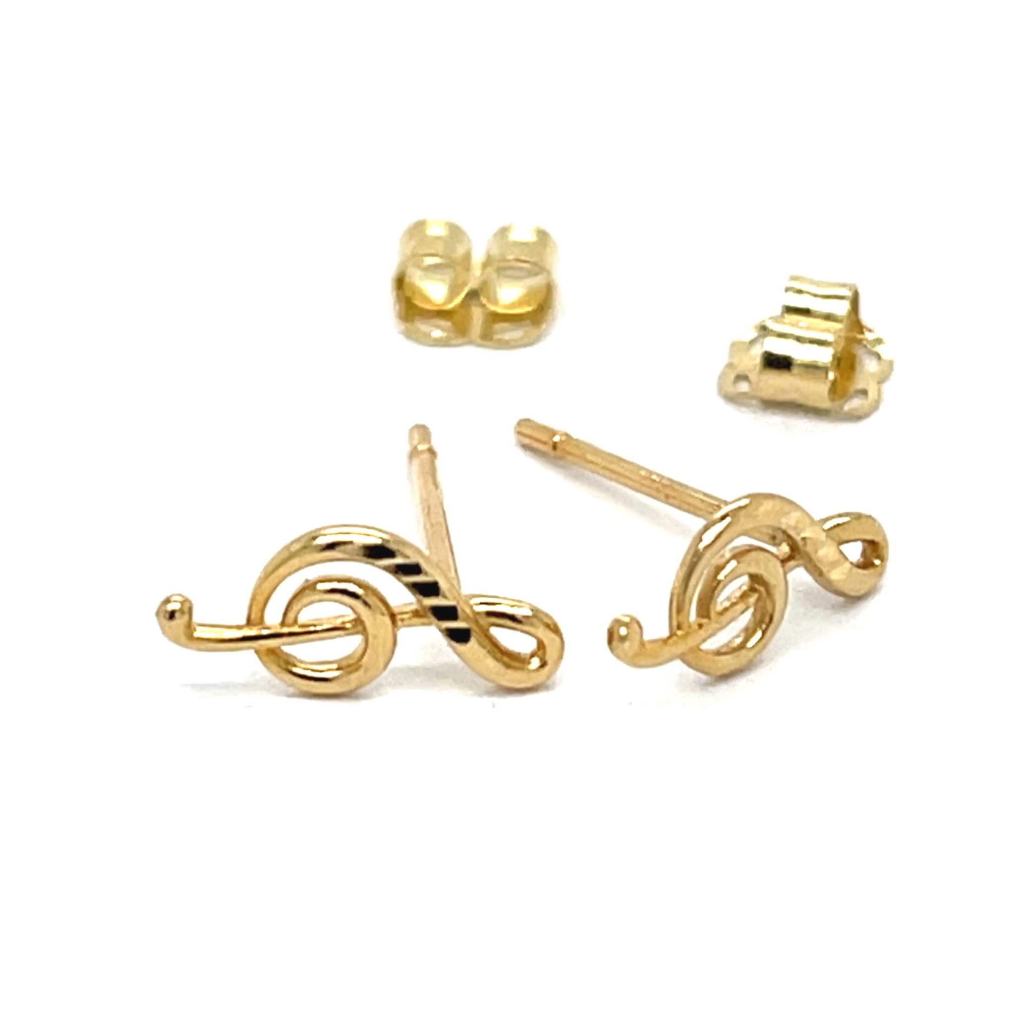 kolczyki dla muzyka złote, biżuteria z motywem muzycznym trendy, modne kolczyki złote nuta 2026, minimalistyczna biżuteria złota, biżuteria z kluczem wiolinowym