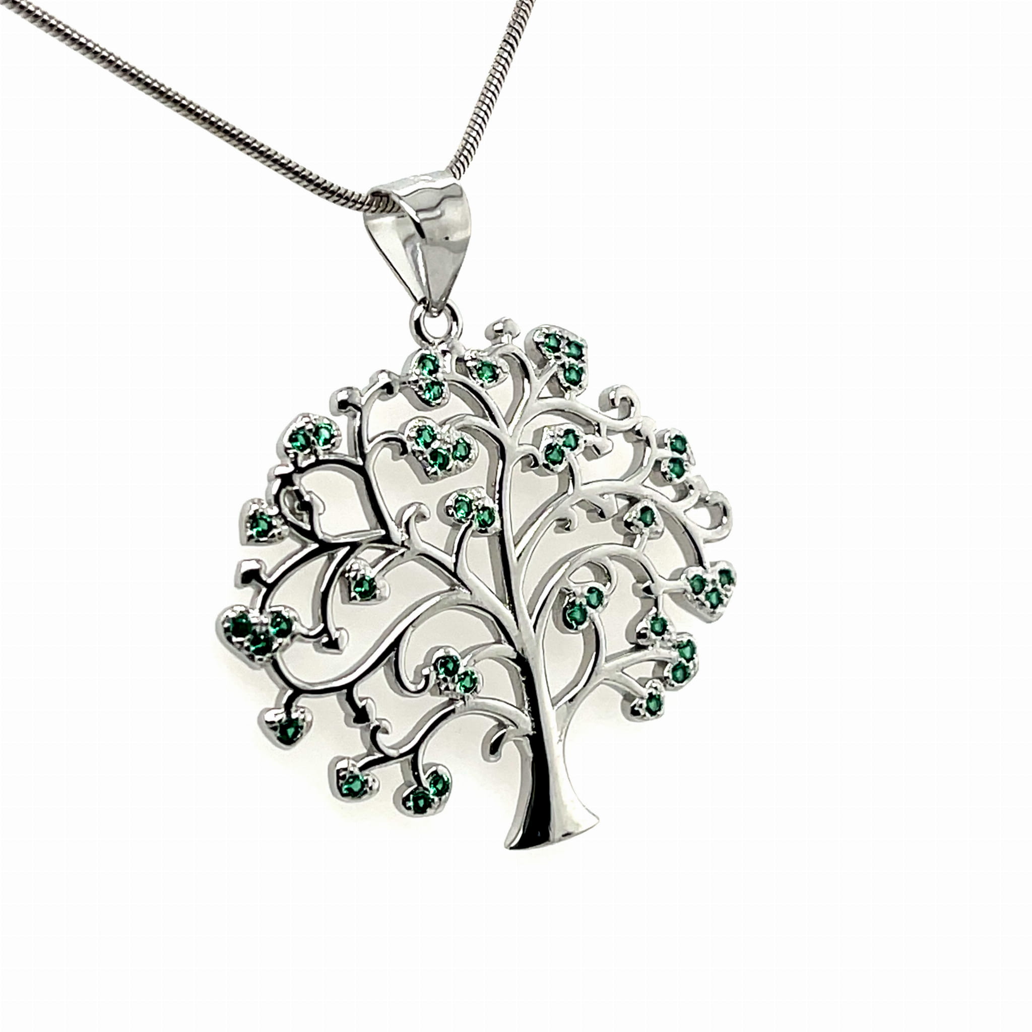 Zawieszka / wisiorek srebrny " Green tree"