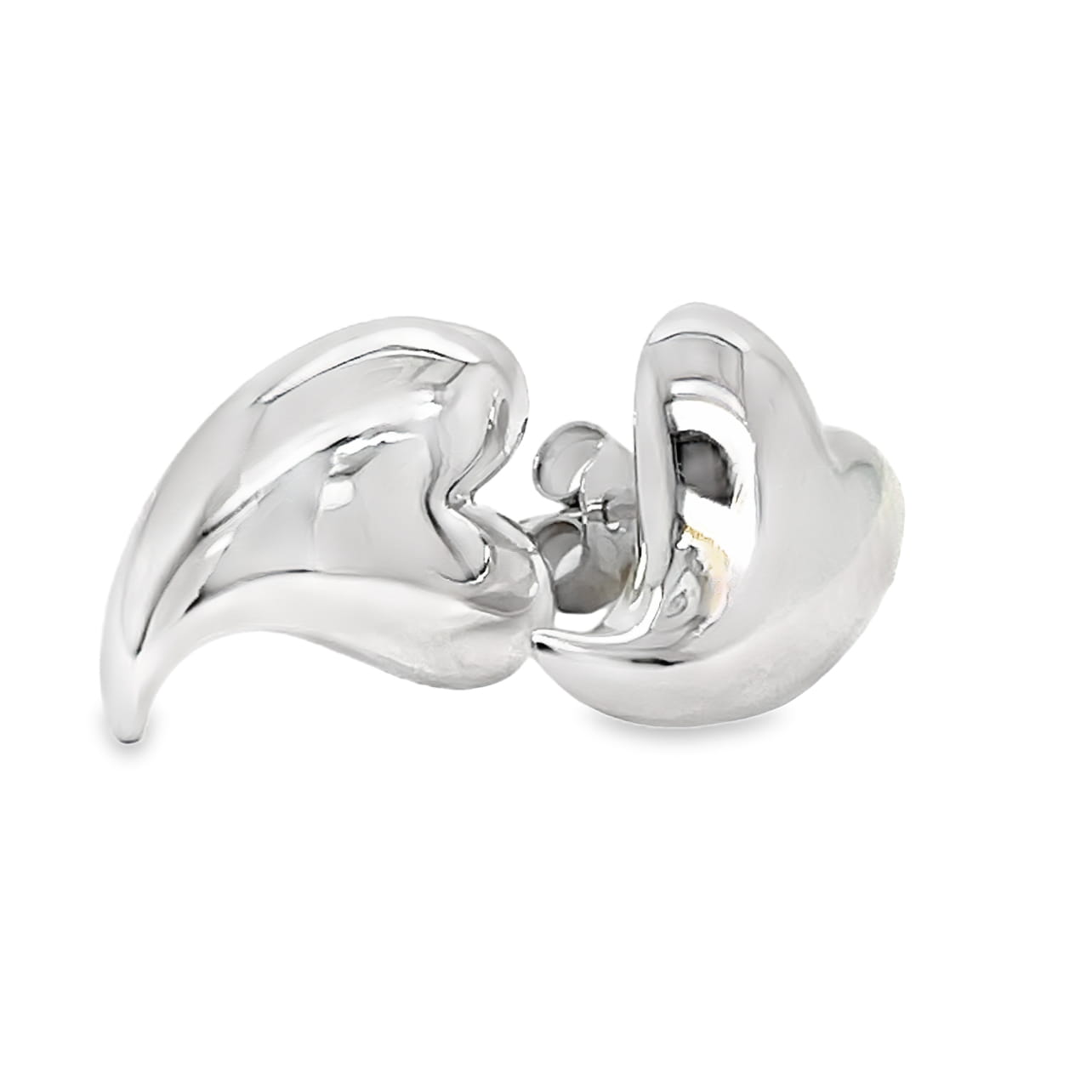 Kolczyki srebrne pr. 925, fantazyjne serca, ozdobne, modne