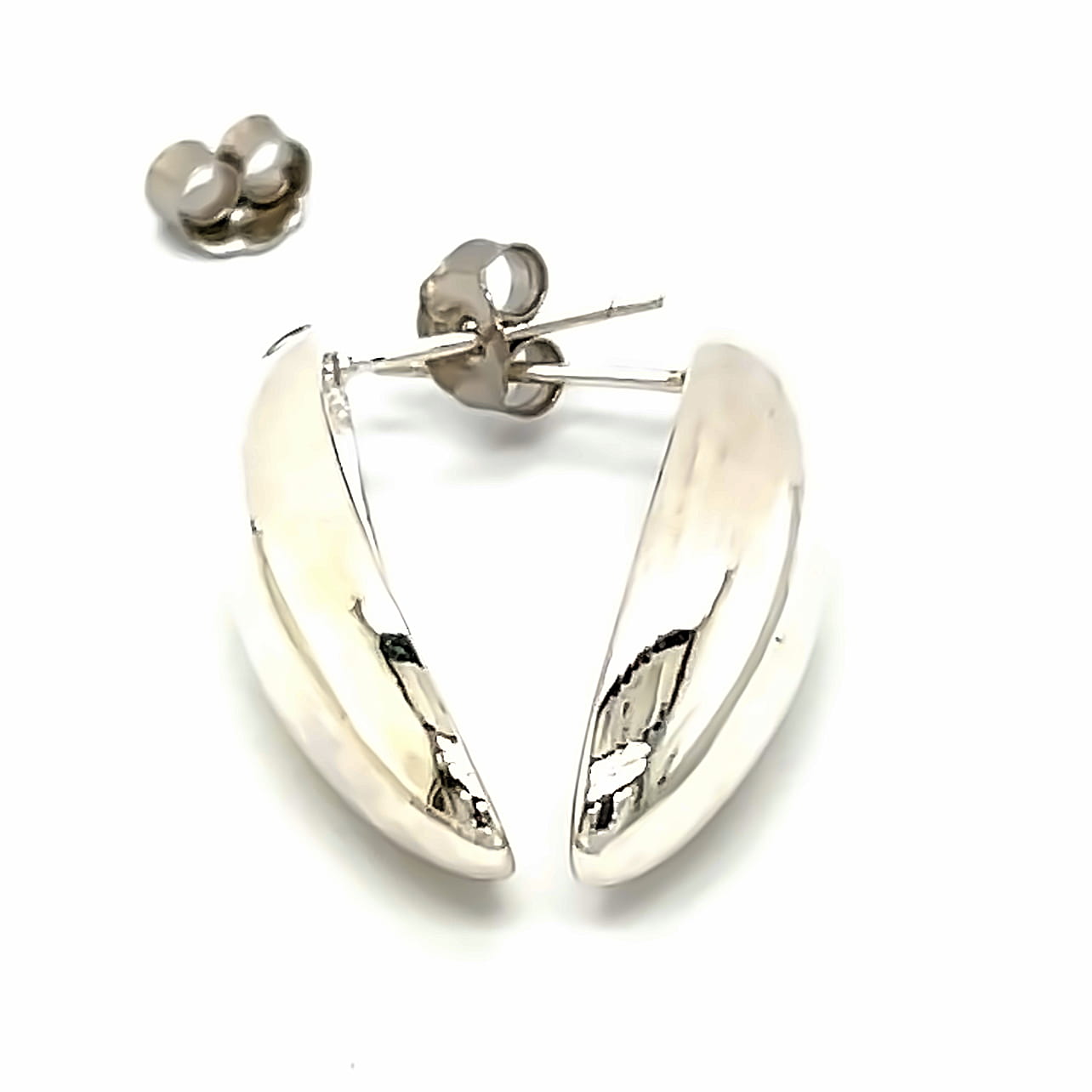 Kolczyki srebro pr. 925 Kolczyki o  bananowym  kształcie