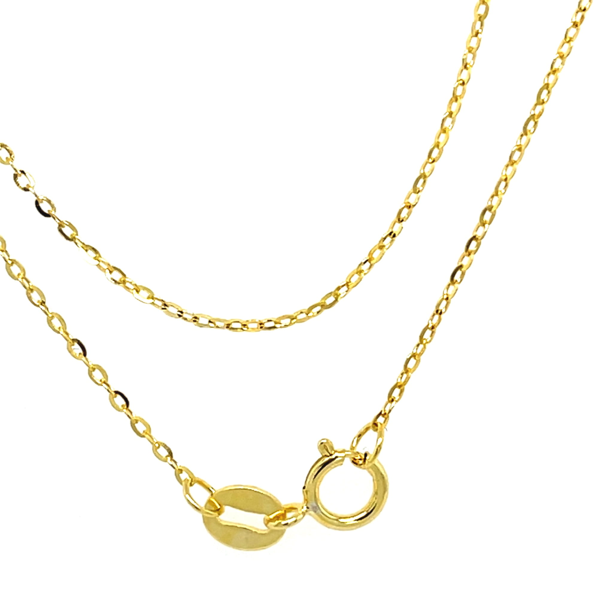 Łańcuszek srebny pozłacany próby 925 z zapięciem federing.