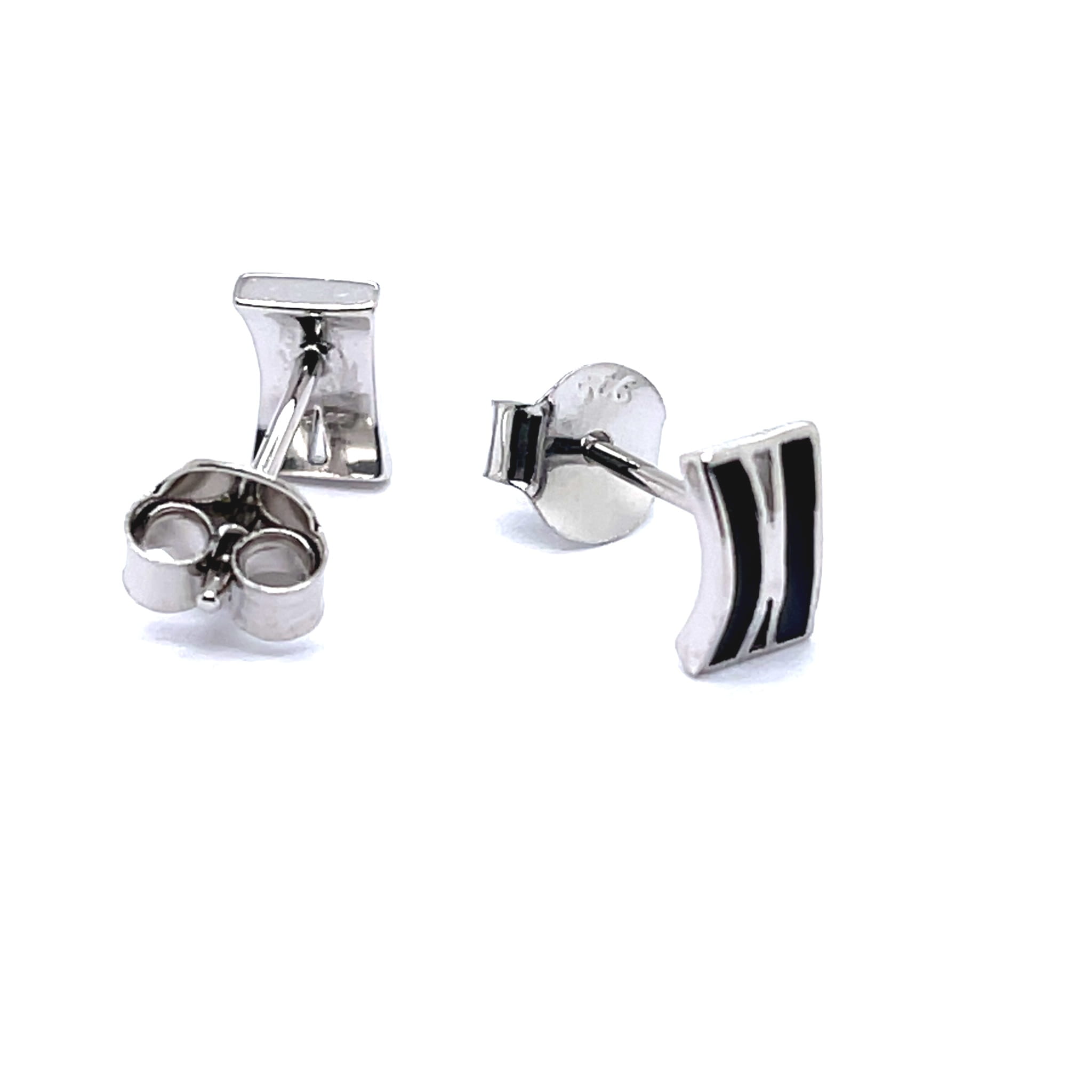 Delikatne srebrne kolczyki próba 925 - mini, na co dzień - zapięcie na motylki