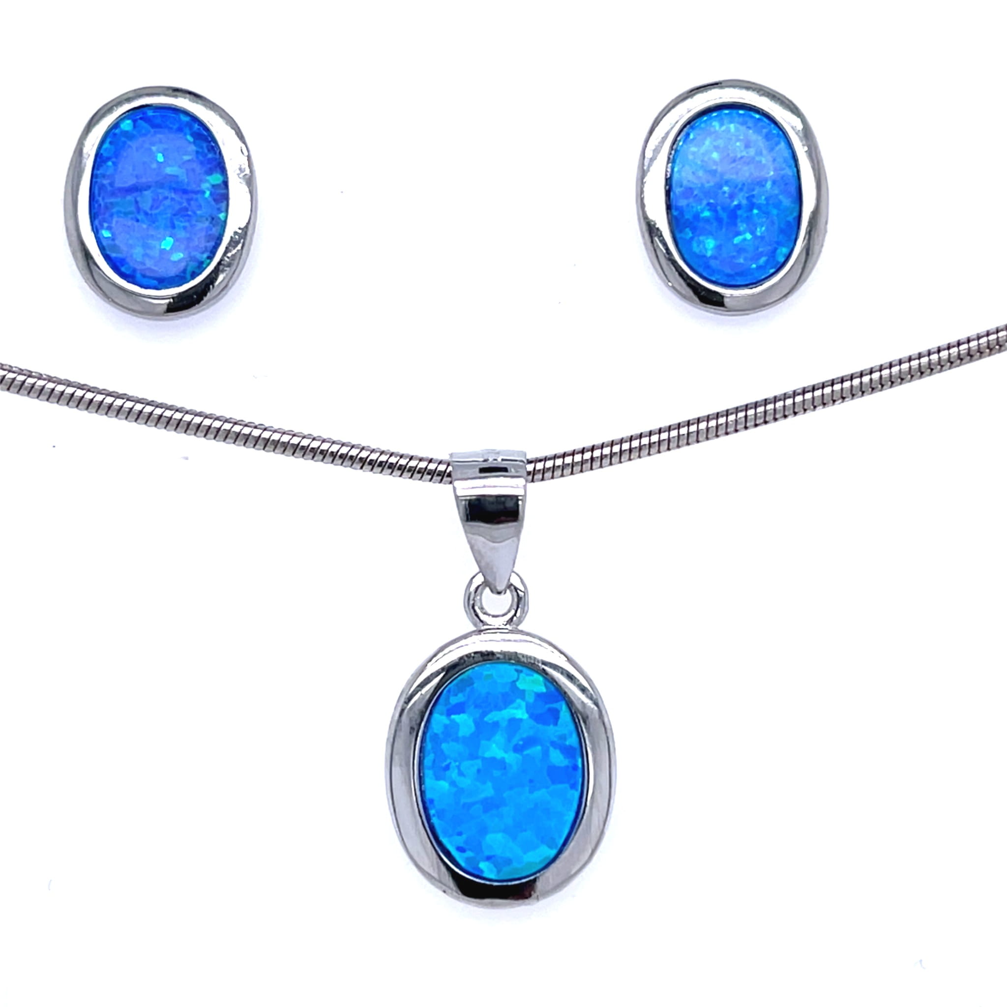 prezent dla kobiety zestaw biżuterii, biżuteria z opalem sklep online, nowoczesny komplet srebrny, wisiorek owalny srebro 925, biżuteria premium 2026