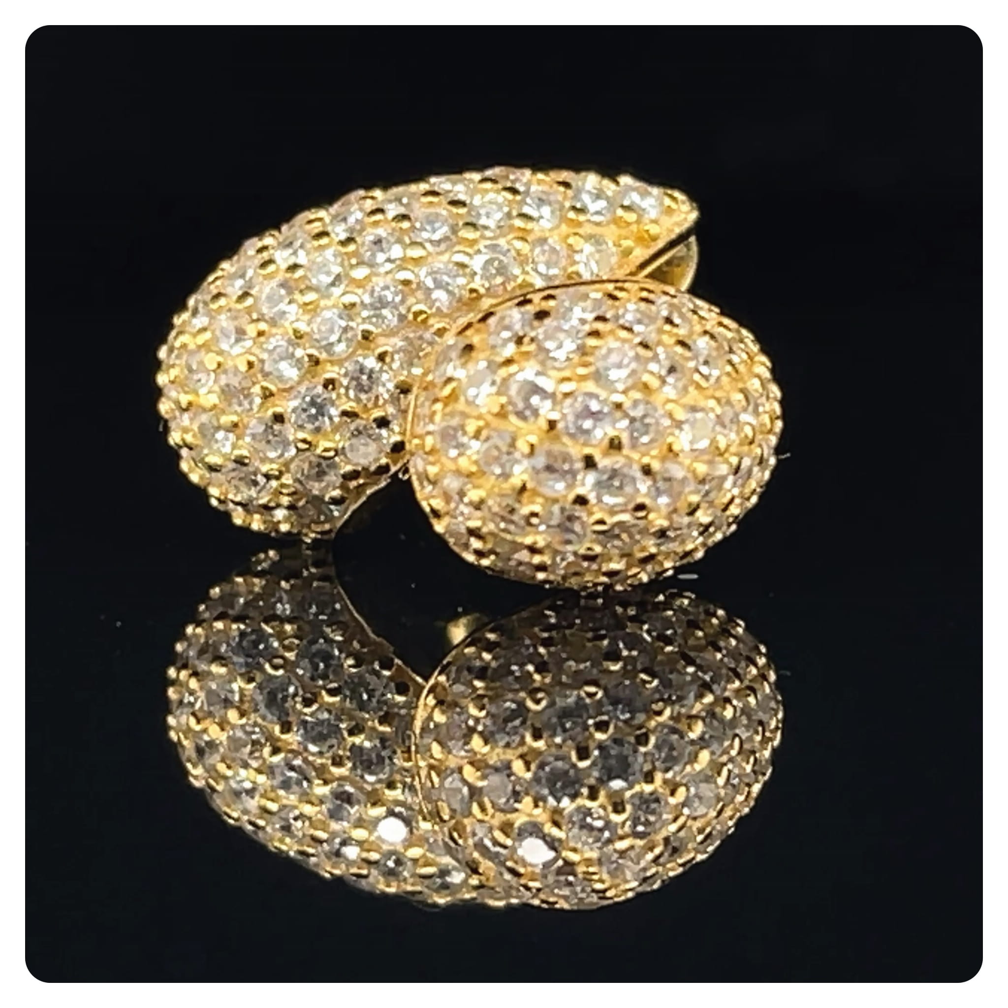 Kolczyki kryształowe krople z wysokiej jakości srebra złoconego 925, złocone kolczyki na wesele, kolczyki ślubne z cyrkoniami, eleganckie kolczyki sztyfty