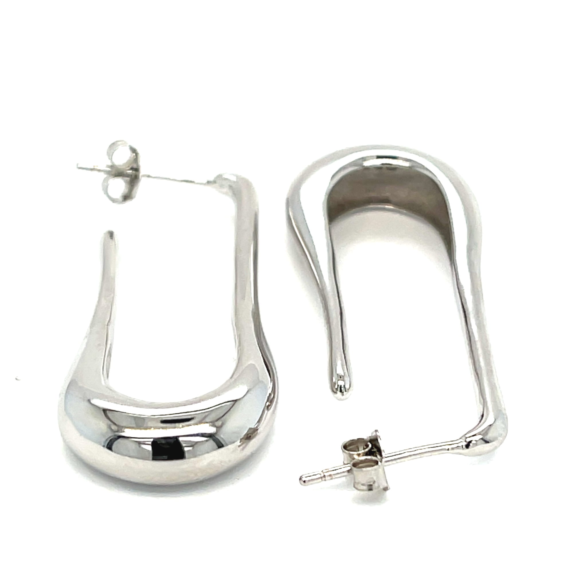 Kolczyki pozłacane srebrne i rodowane pr.925  fantazyjne zakręcone sopelki