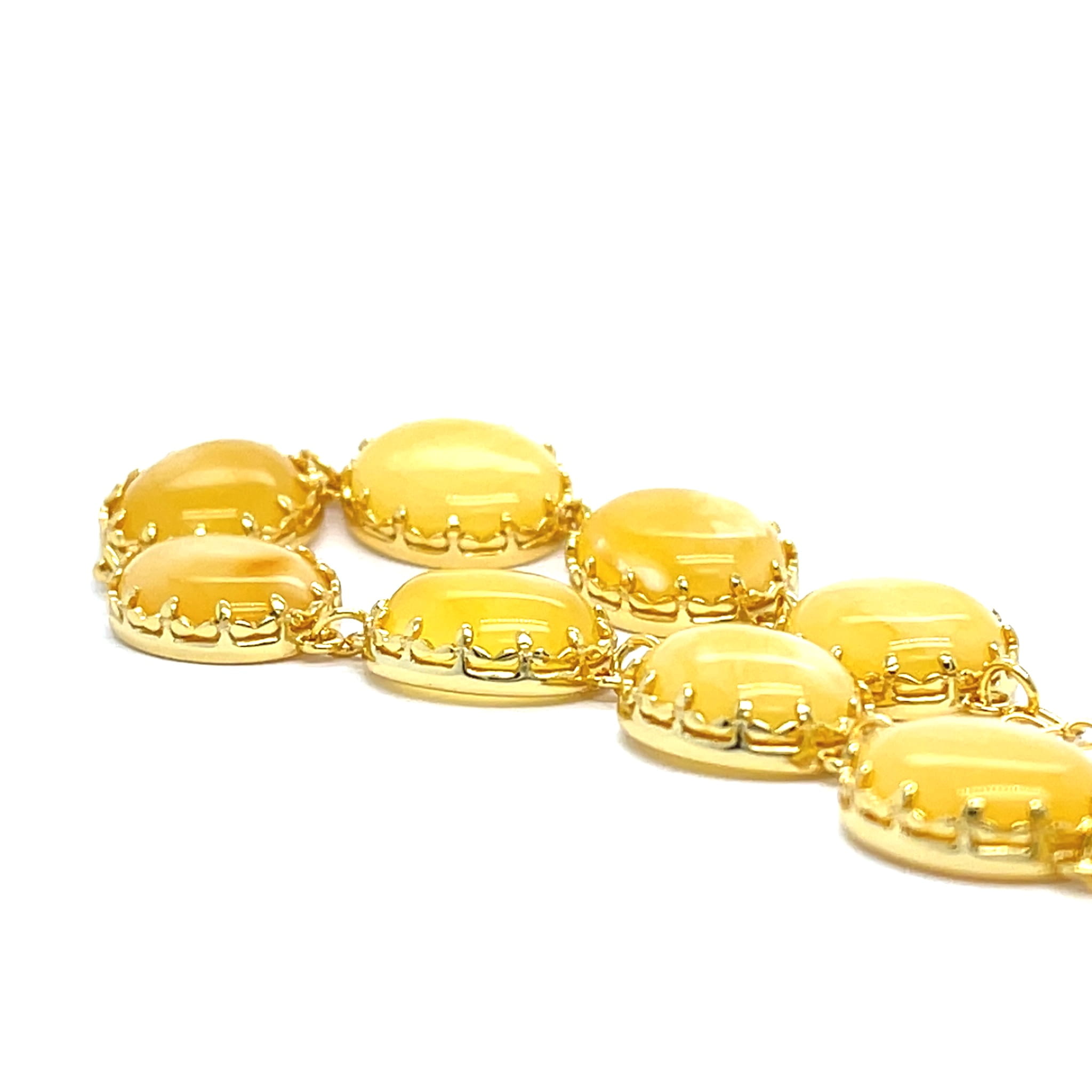 Elegancka bransoleta na rękę z bursztynu bałtyckiego i srebra 925.