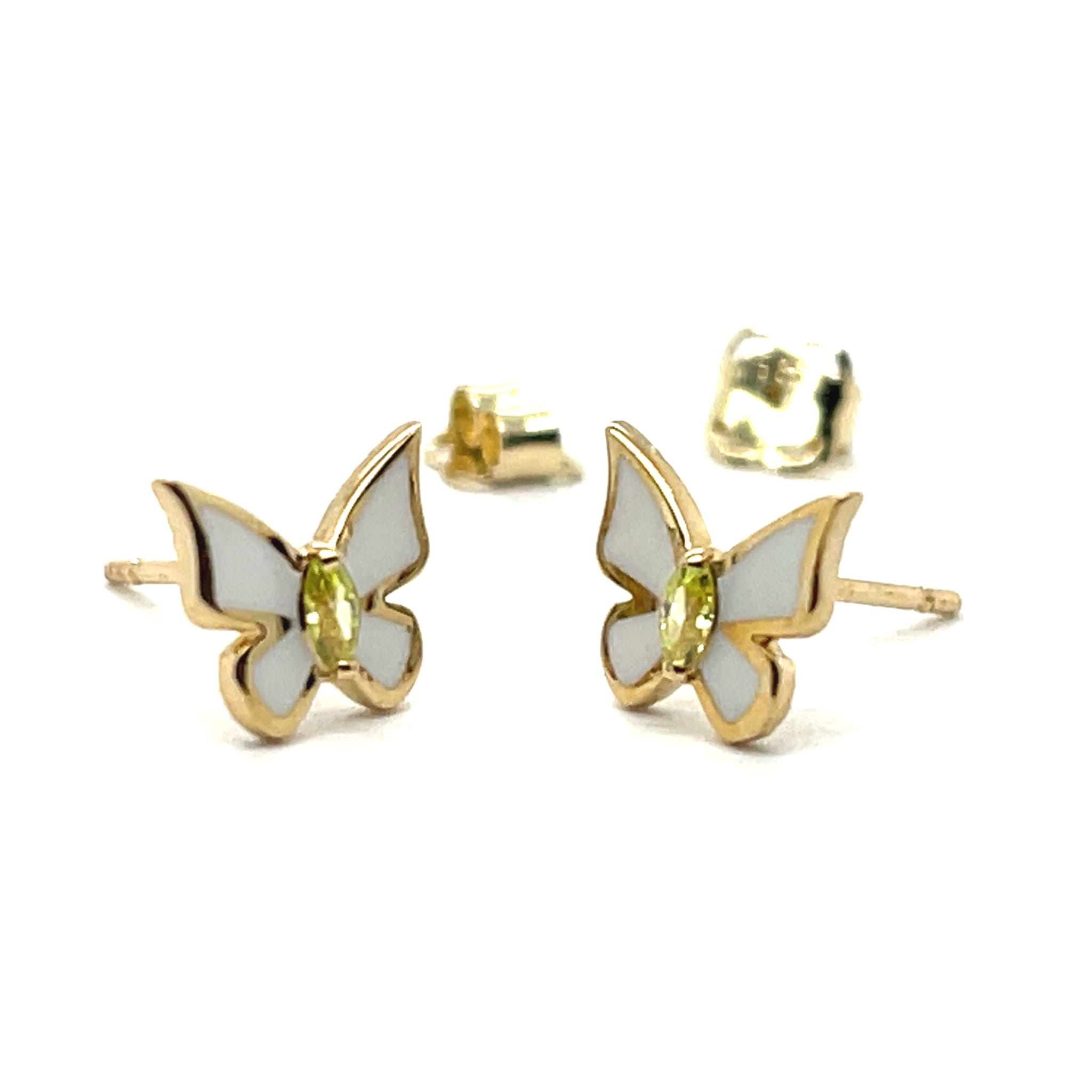 szara emalia jubilerska, kolczyki z cyrkonią cytrynową, biżuteria z emalią, kolczyki z żółtym kamieniem